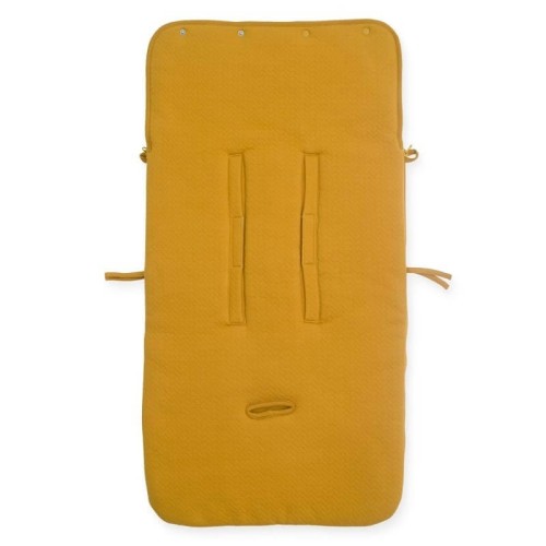Śpiworek do fotelika i wózka BRICK VELVET Mustard Jollein