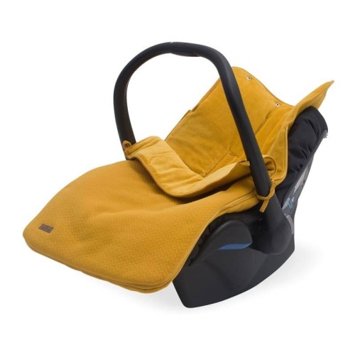 Śpiworek do fotelika i wózka BRICK VELVET Mustard Jollein