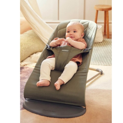 Leżaczek Bliss Woven ciemnozielony BabyBjorn