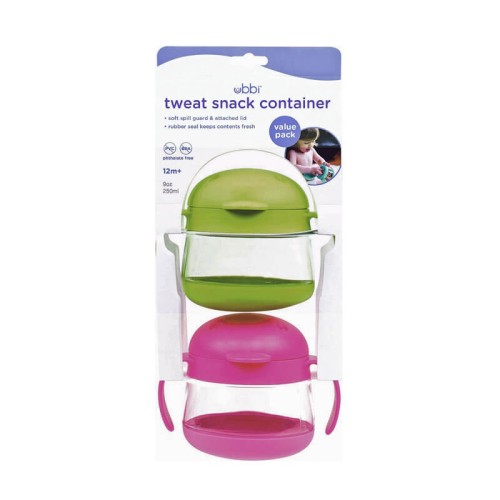 Pojemnik na przekąski tweat 2 szt. pink green Ubbi