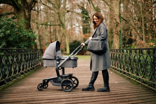 Torba do wózka Mommy Club Vegan leather black Childhome