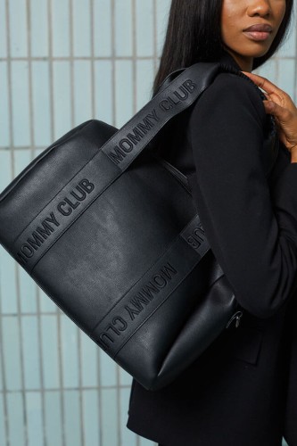 Torba do wózka Mommy Club Vegan leather black Childhome5