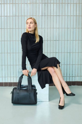 Torba do wózka Mommy Club Vegan leather black Childhome