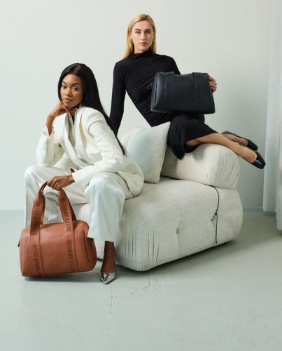 Torba do wózka Mommy Club Vegan leather black Childhome