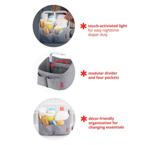Organizer na pieluszki z lampką Heather oat Skip Hop