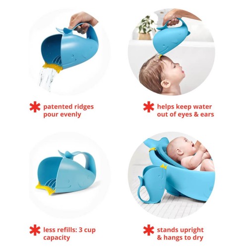Kubek do mycia głowy wieloryb Moby blue Skip Hop