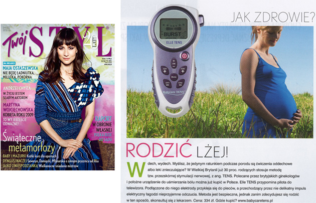 Elektrostymulator TENS prasa